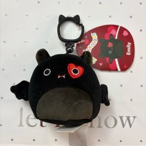 Squishmallows Valentines Day 2026 Emily Bat 3.5” Bag Clip